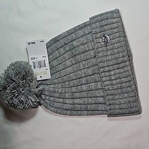 Michael Kors Cable Knit Pom Beanie Hat